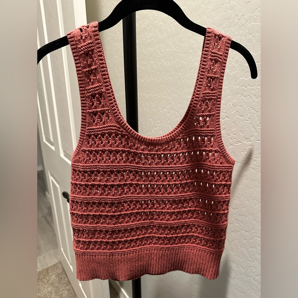 Crop knit tank (tannish darker peach color)